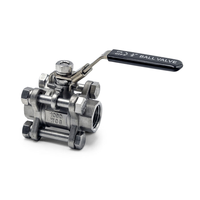 3 Piece Ball Valve - 1/2" NPT 316SS