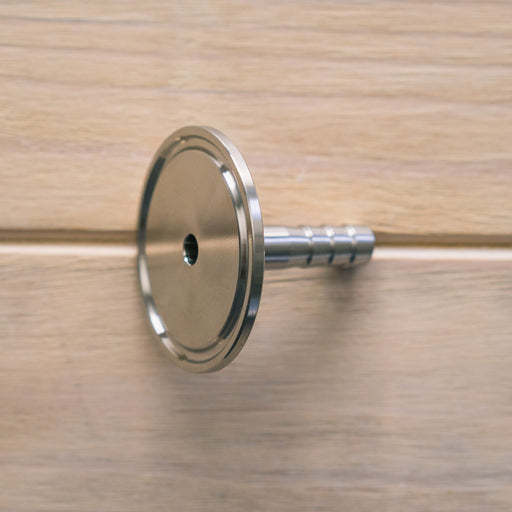 1.5" Tri Clover to 3/8" hose barb