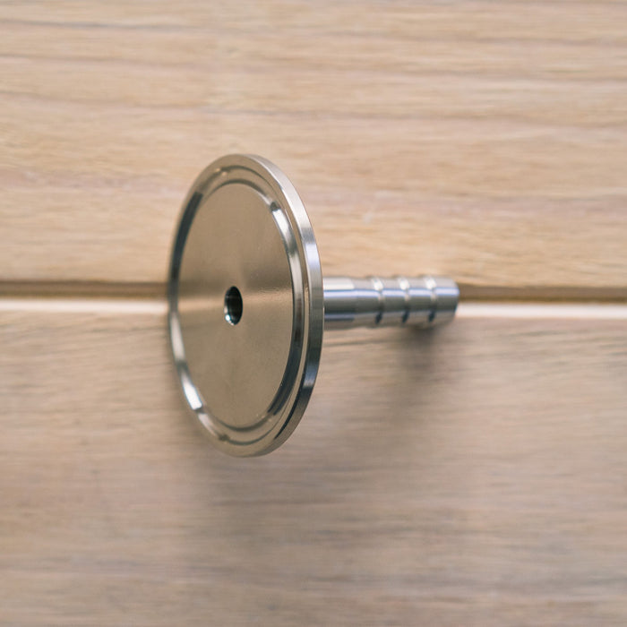 1.5" Tri Clover to 3/8" hose barb