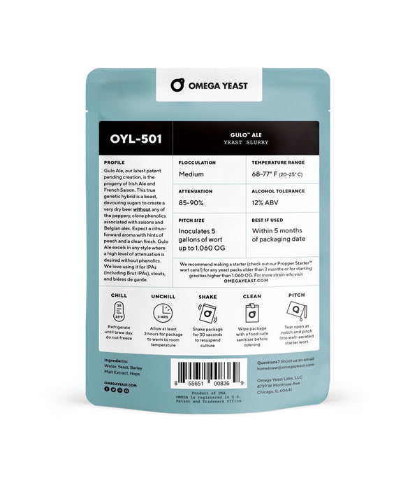 OYL501 - Back of Package