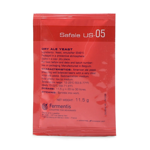 Safale US-05 Ale Dry Yeast front