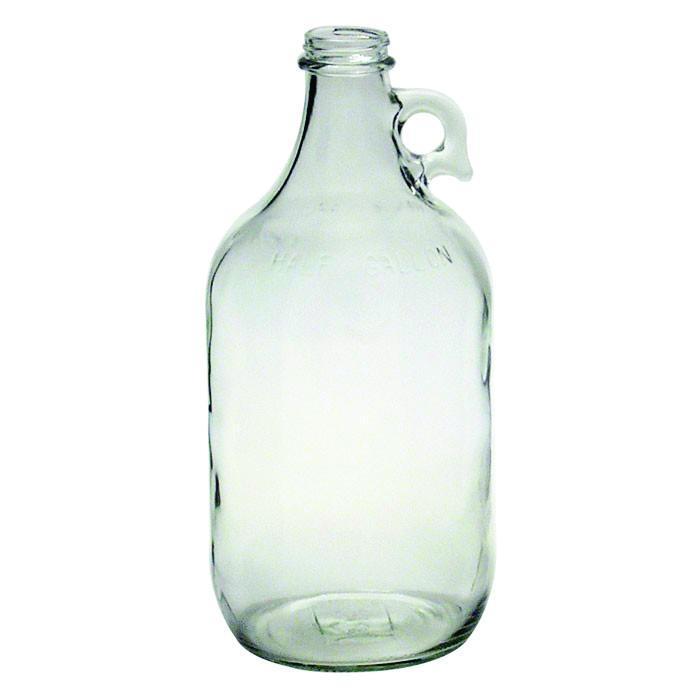 1/2 Gallon Clear Glass Growler Jug